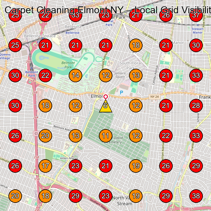 Carpet Cleaning Elmont NY GeoGrid visibility map for Carpet Cleaning Service in Garden City